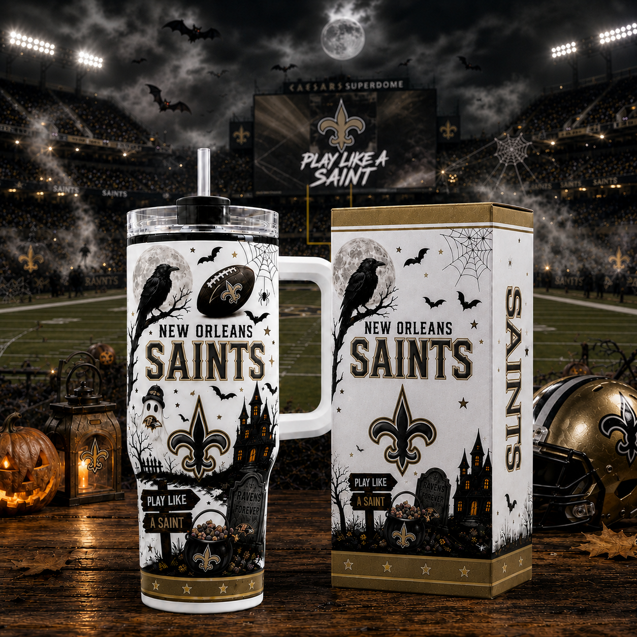 Premium NFL NOS Halloween Spirit Insulated Tumbler