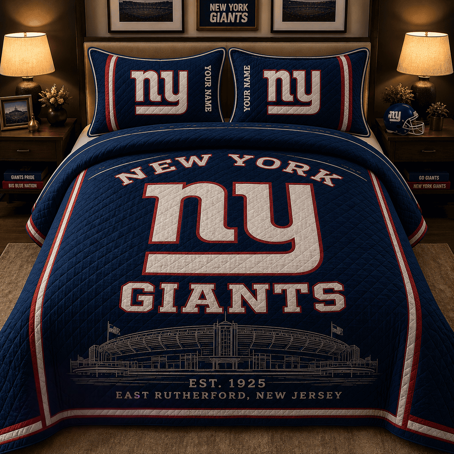 Premium NFL NYG Bedding Sets Luxury