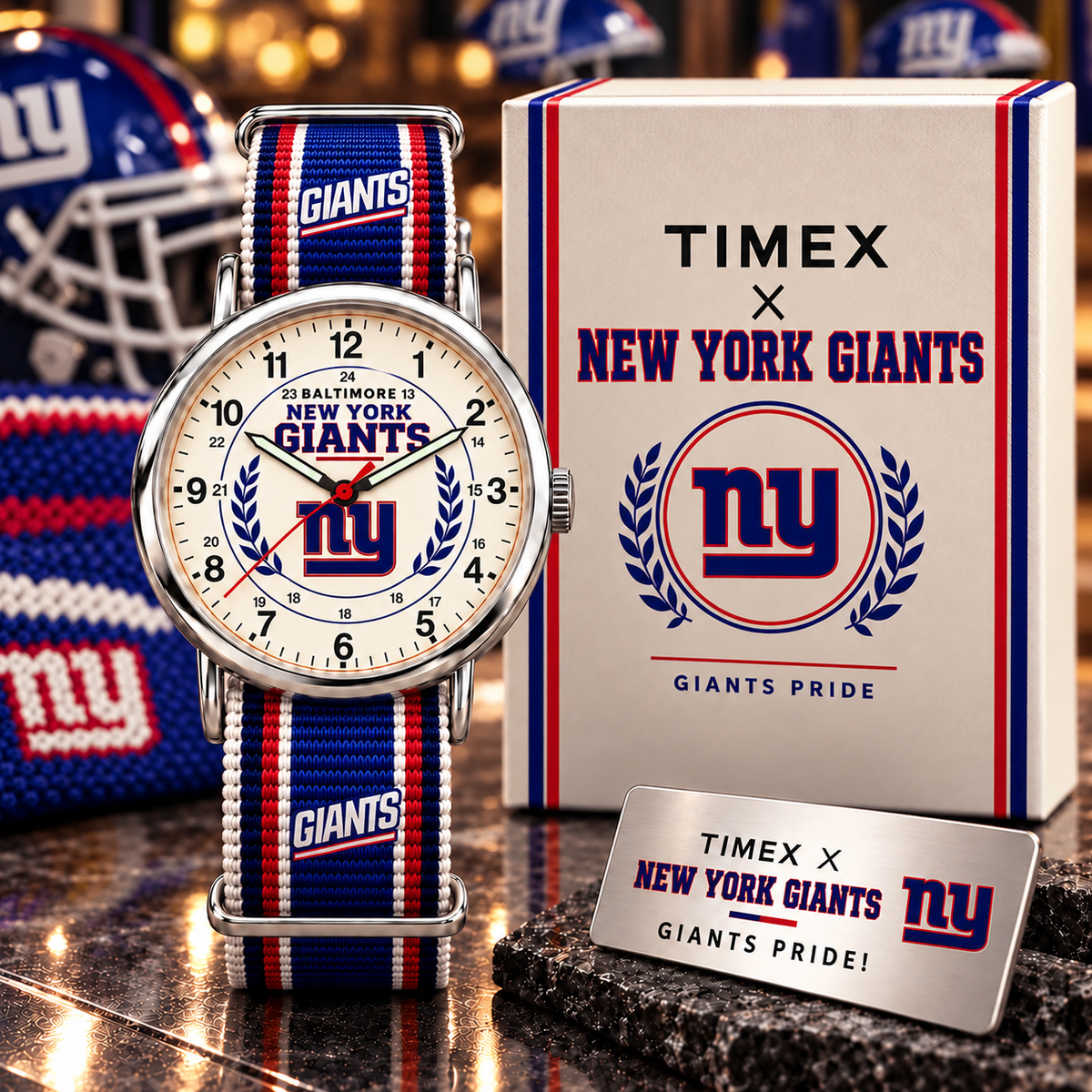 Premium NFL NYG Cream Dial Watch