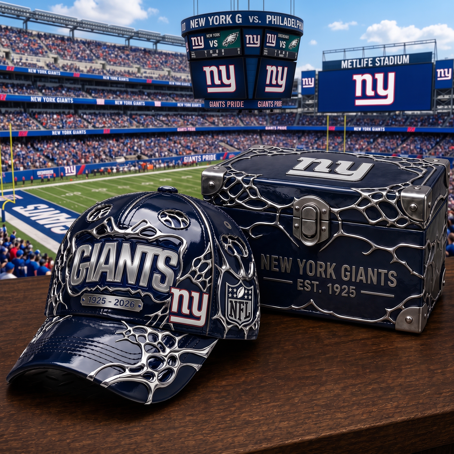 Premium NFL NYG Metallic Legacy Anniversary