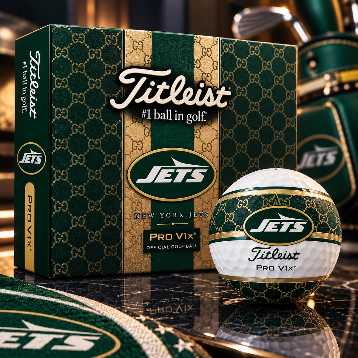 Premium NFL NYJ x GC x Titleist Pro V1 Golf Ball Set V3
