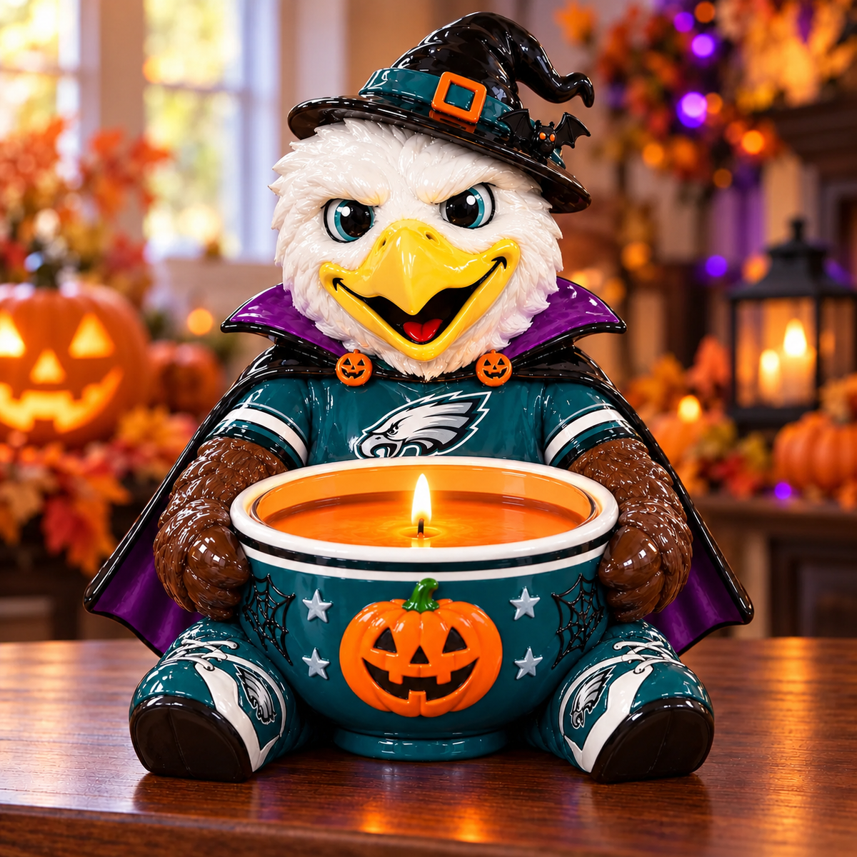 Premium NFL PE Halloween Candle Holder