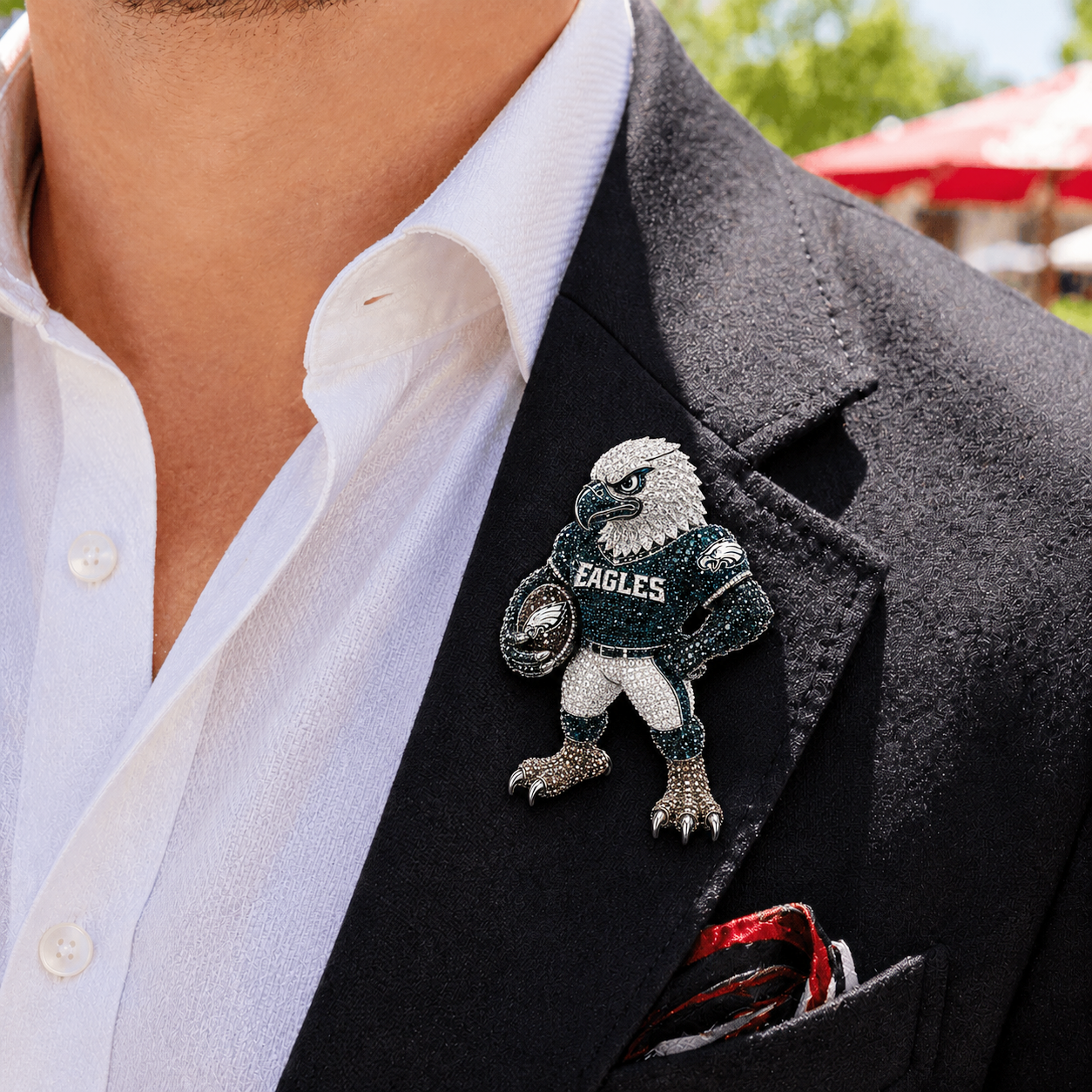 Premium NFL PE Luxury Sculptural Brooch