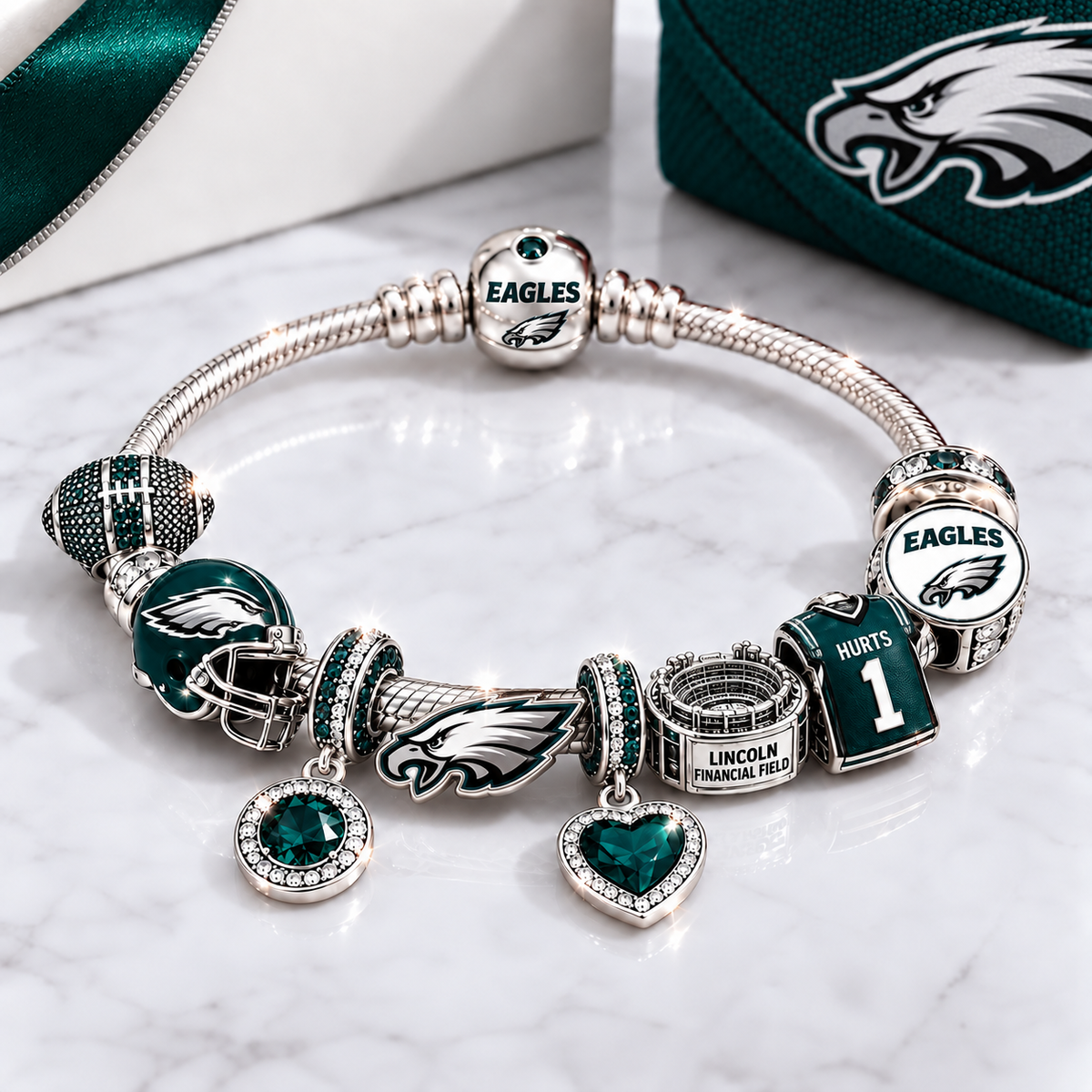Premium NFL PE Team Spirit Charm Bracelet V8