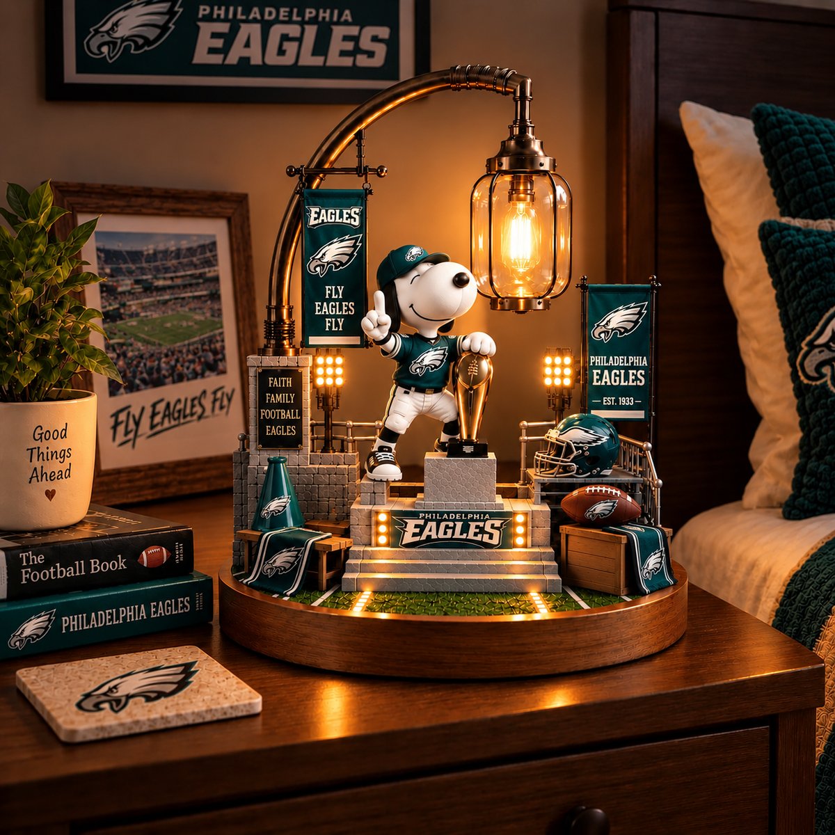 Premium NFL PE x SNP Themed Bedside Lamp