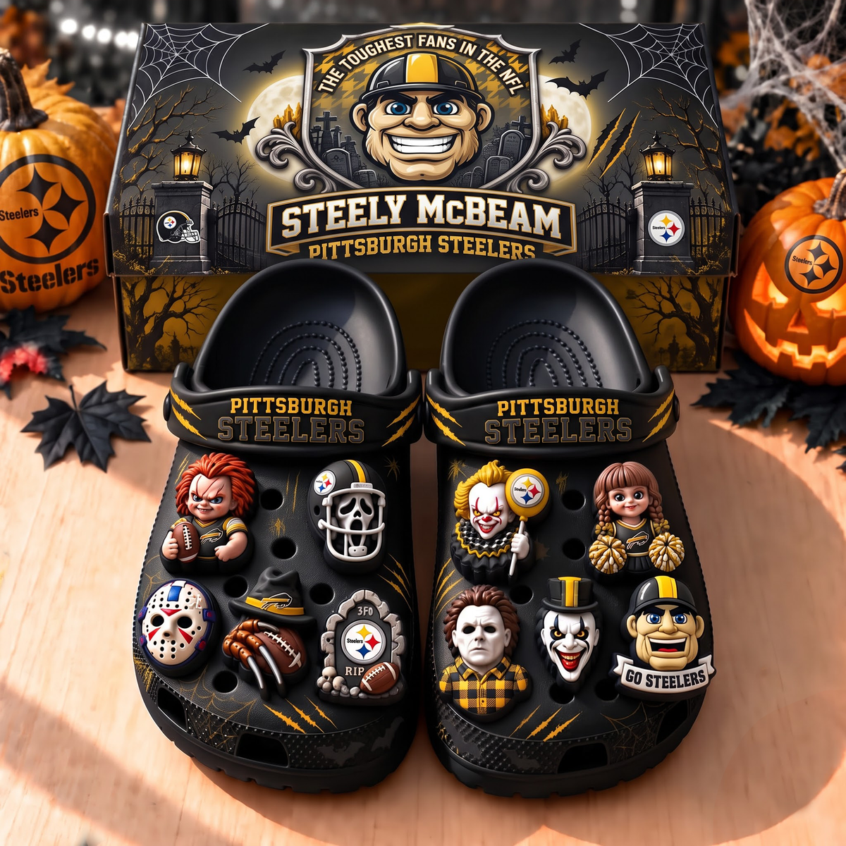 Premium NFL PIT Halloween Clogs