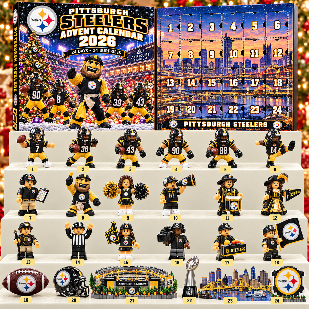 Premium NFL PS 24-Piece Football Collectible Advent Calendar V2