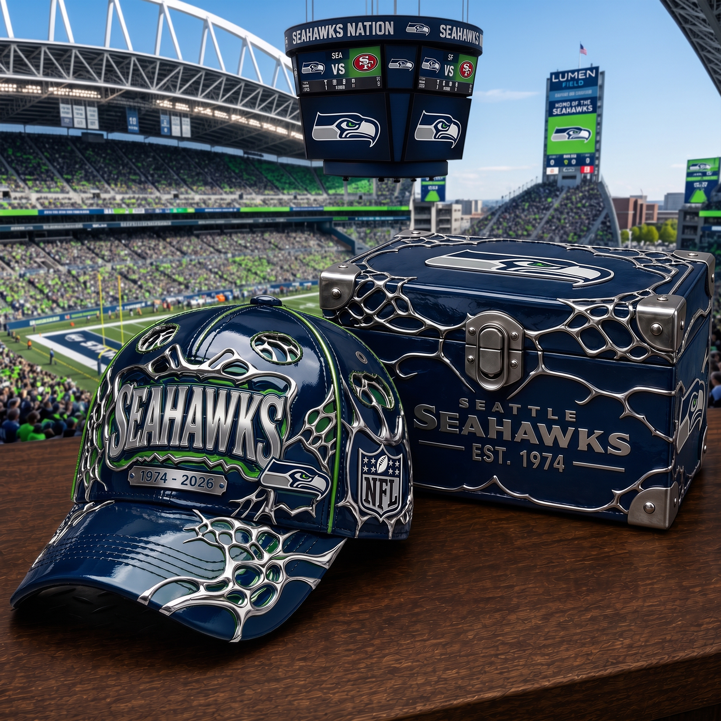 Premium NFL SEA Metallic Legacy Anniversary