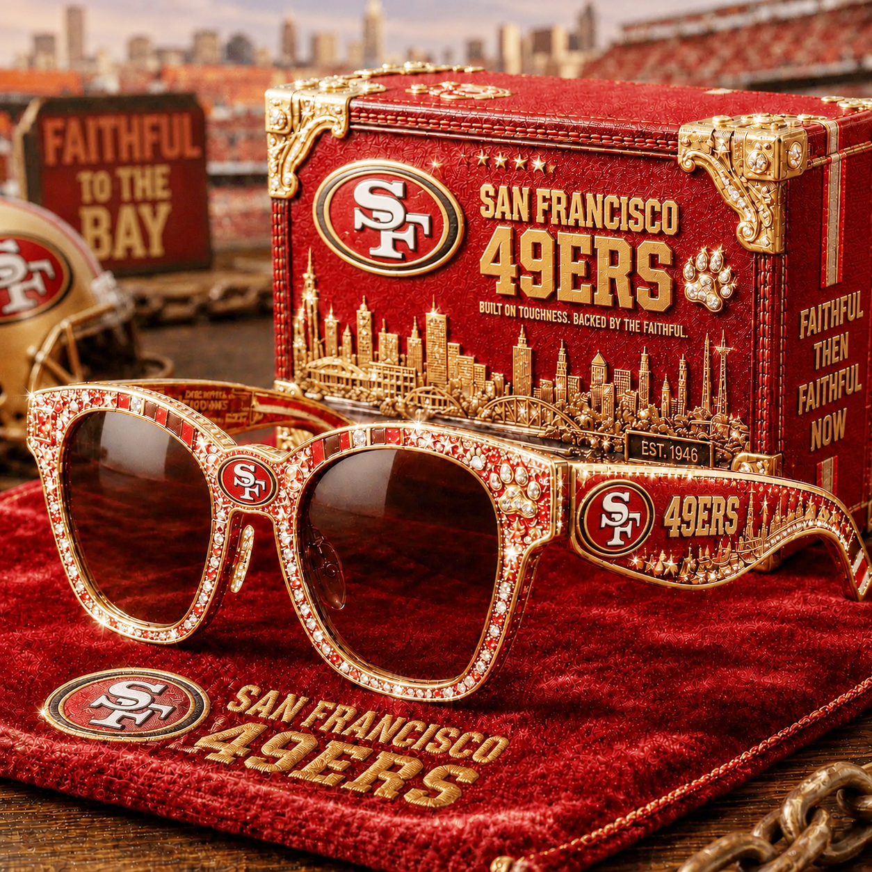 Premium NFL SF49 Royal Heritage Crystal
