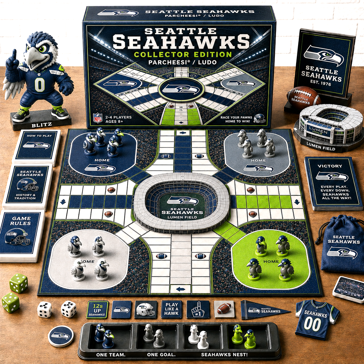 Premium NFL SS Collector’s Edition Parcheesi Board Game