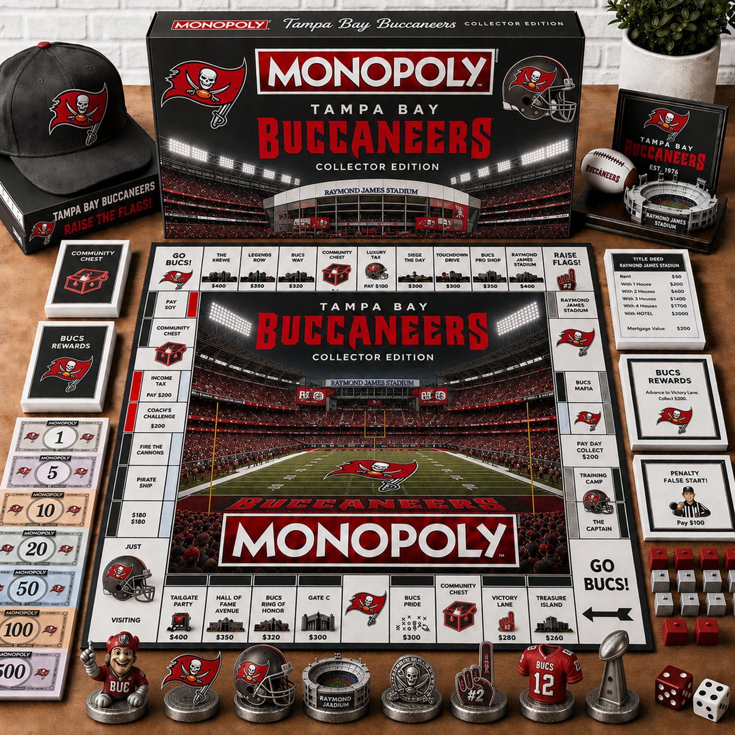 Premium NFL TB Monopoly Collector’s Edition Board Game