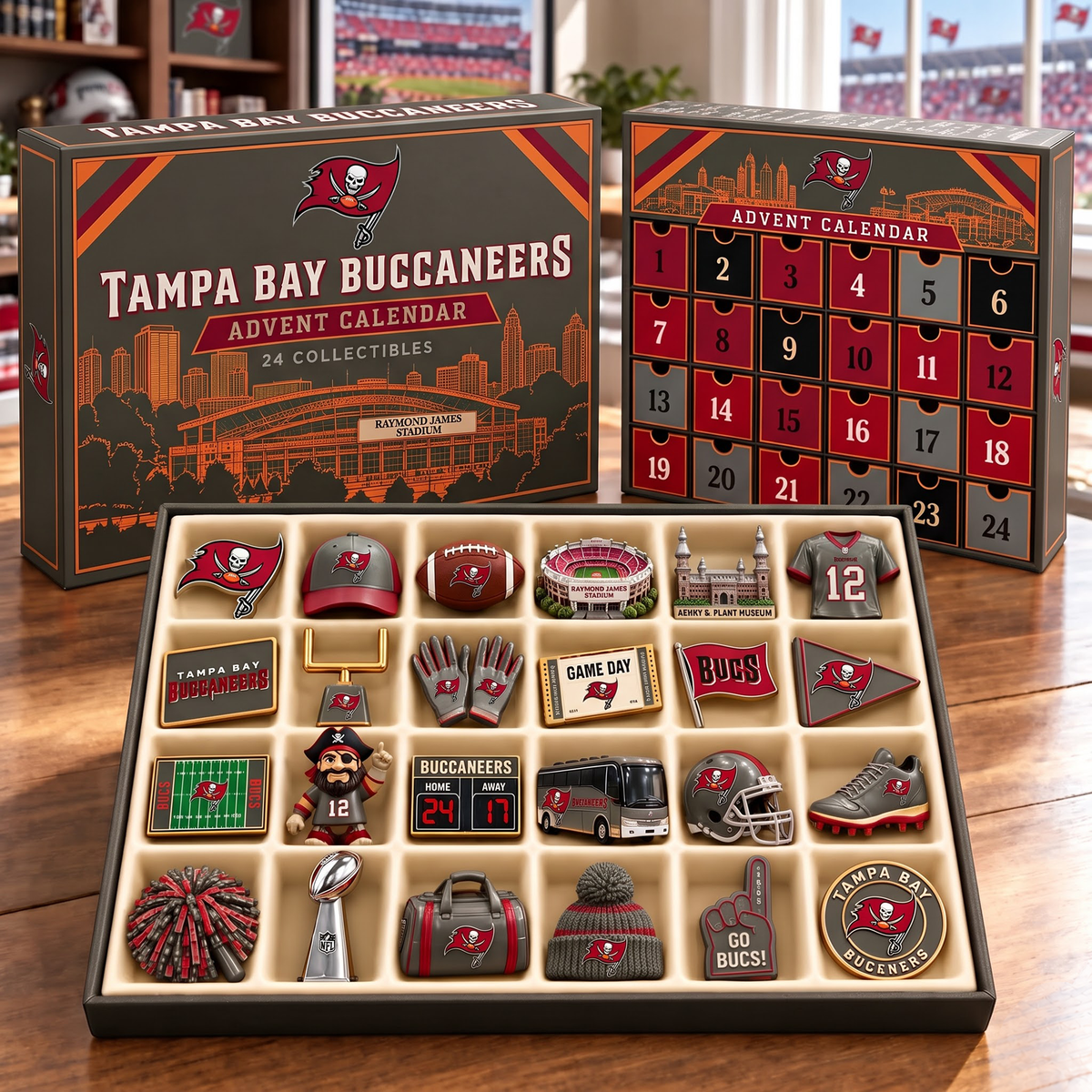 Premium NFL TB Team Spirit 24-Piece Advent Calendar V3