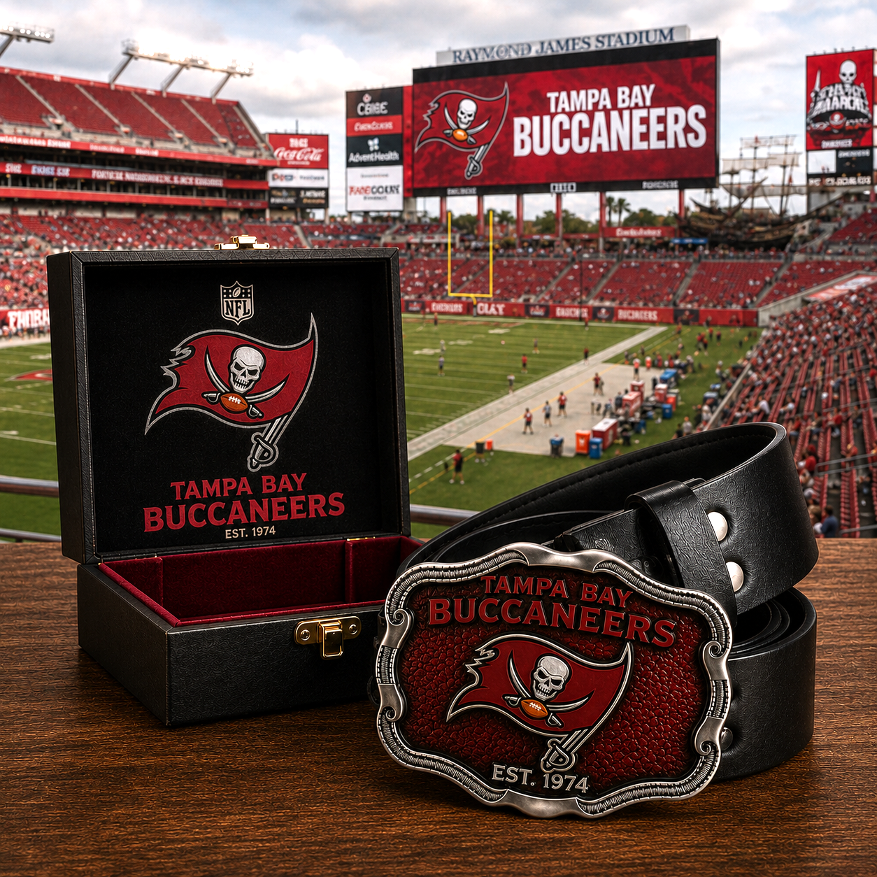 Premium NFL TBB Vintage Heritage Leather Belt