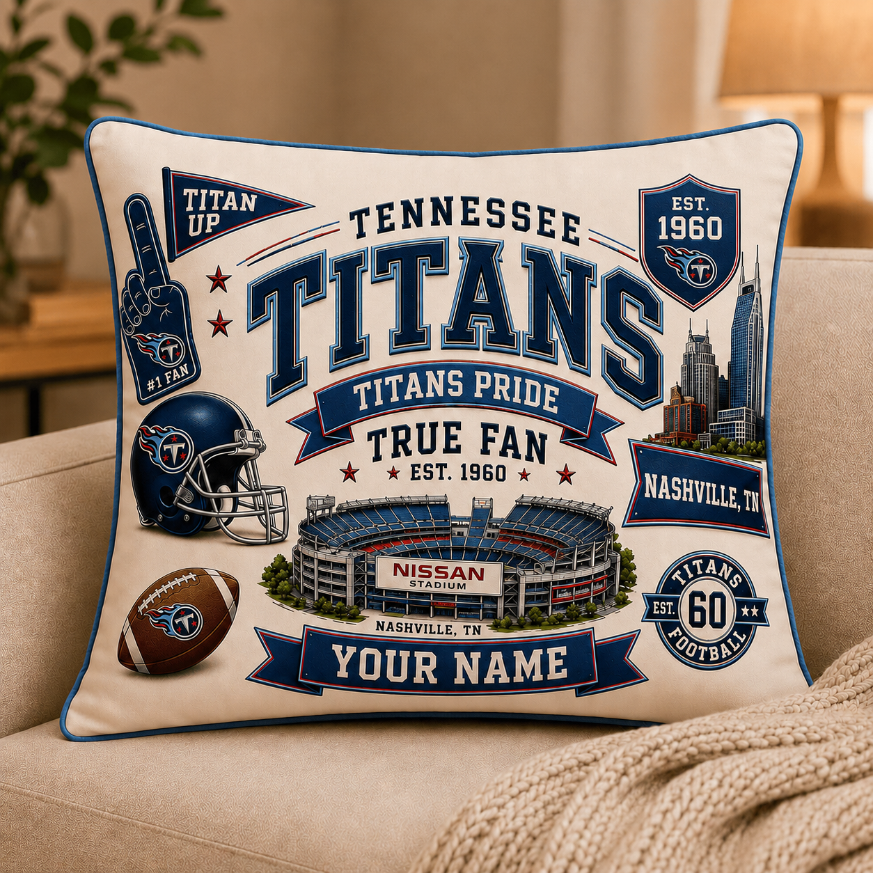 Premium NFL TT Vintage Pillow