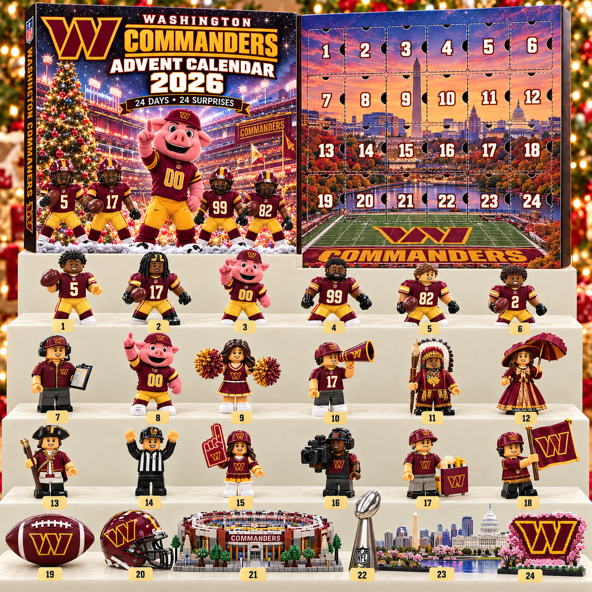 Premium NFL WC 24-Piece Football Collectible Advent Calendar V2