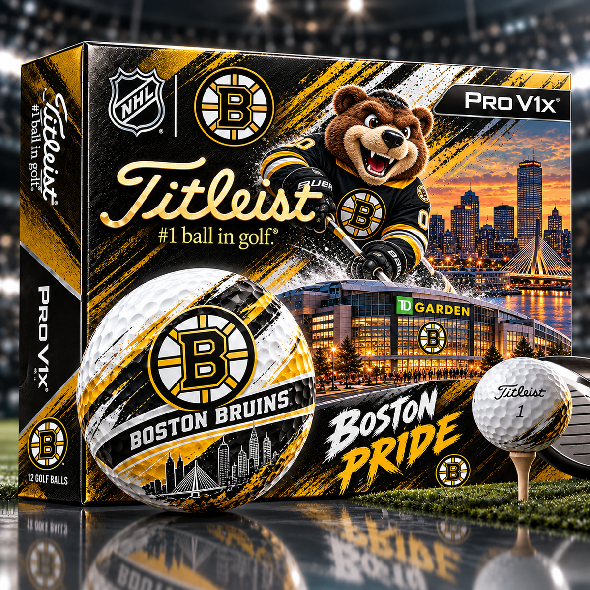 Premium NHL BB x Titleist Pro V1 Skyline & Stadium Golf Balls Set