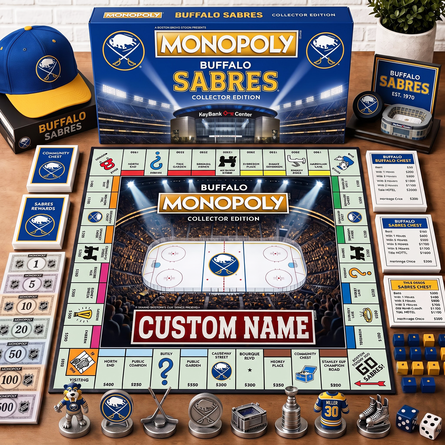 Premium NHL BUF Collector’s Edition Board Game Custom name