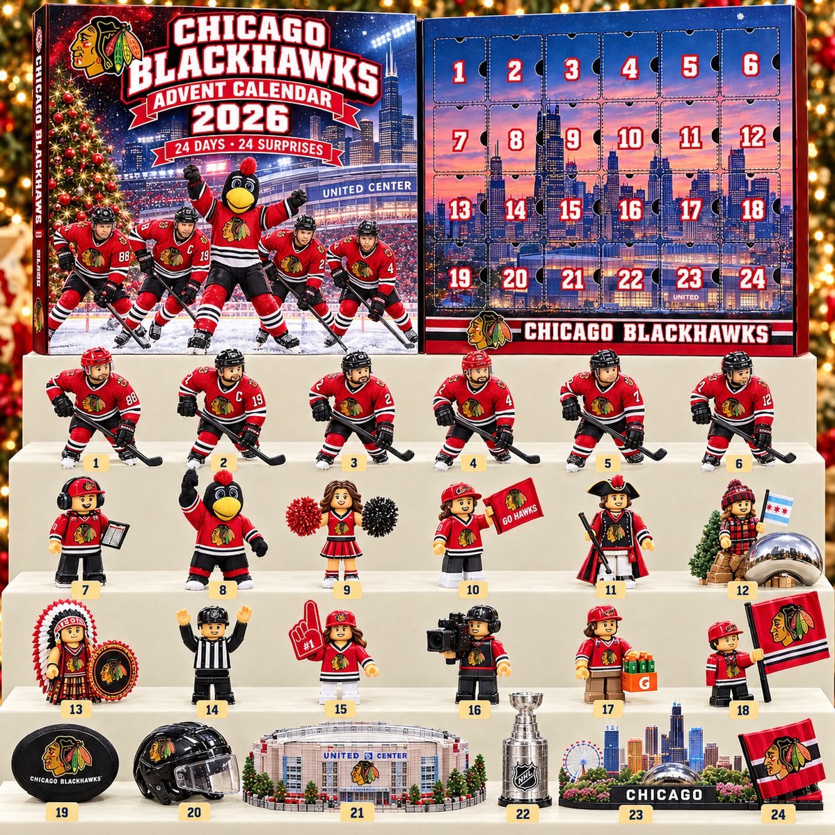 Premium NHL CB 24-Piece Hockey Collectible Advent Calendar V2