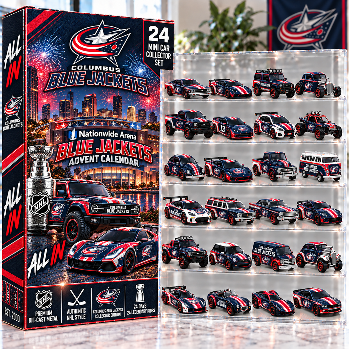 Premium NHL CBJ Mini Car Advent Calendar V4