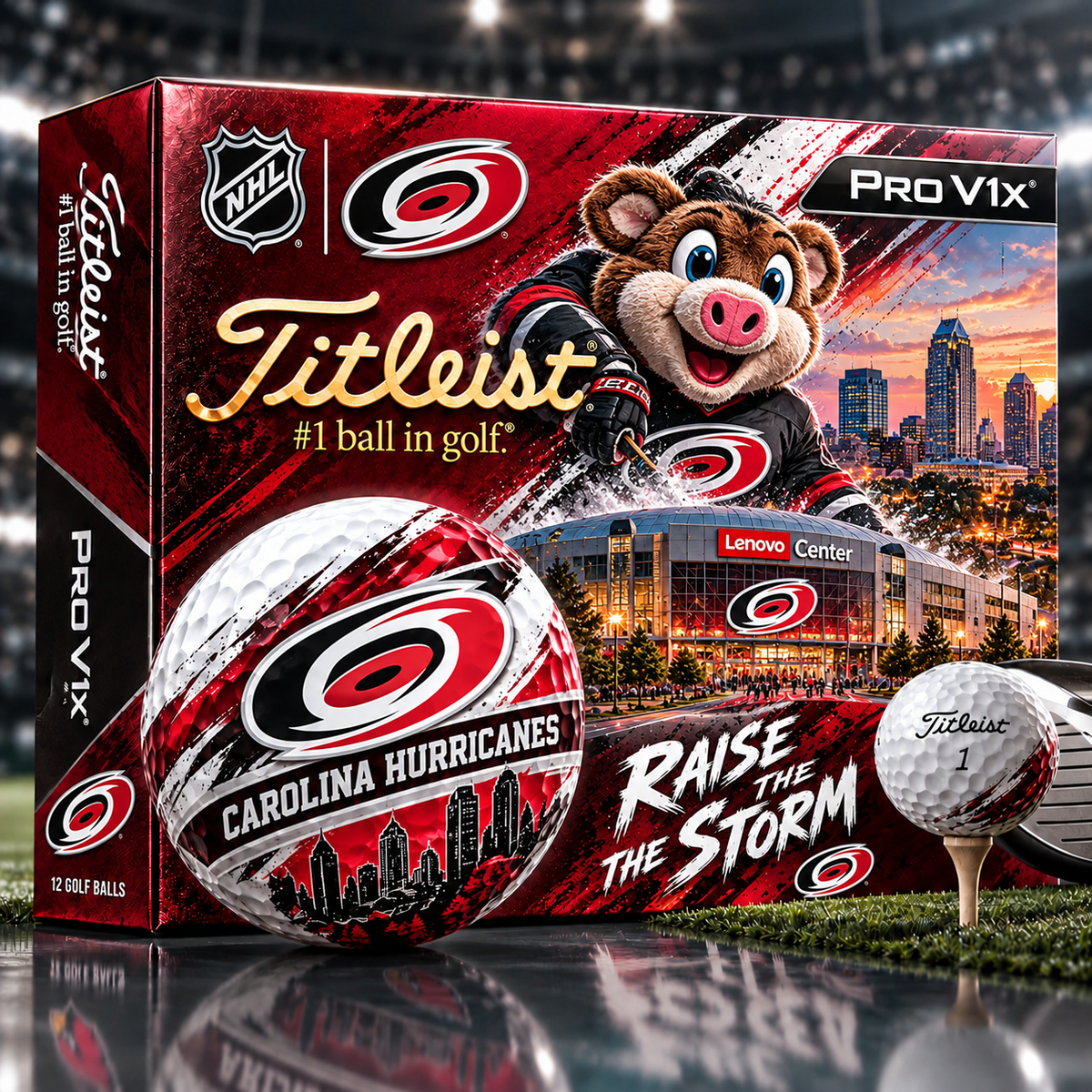Premium NHL CH x Titleist Pro V1 Skyline & Stadium Golf Balls Set