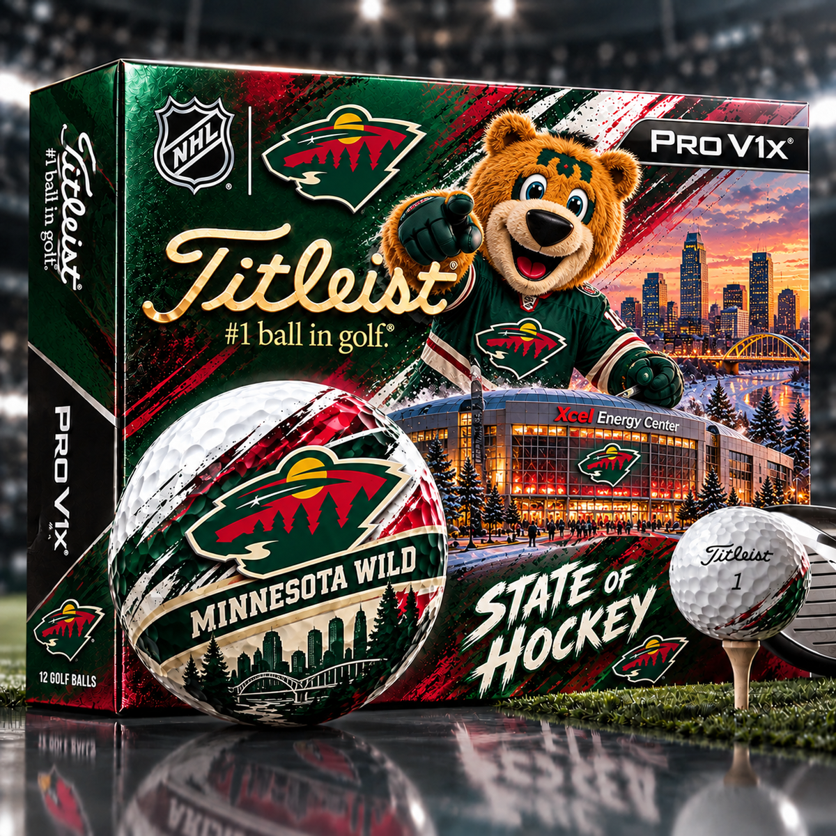 Premium NHL MW x Titleist Pro V1 Skyline & Stadium Golf Balls Set