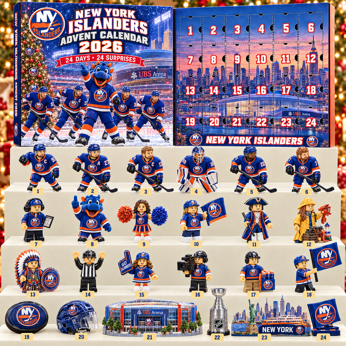 Premium NHL NYI 24-Piece Hockey Collectible Advent Calendar V2