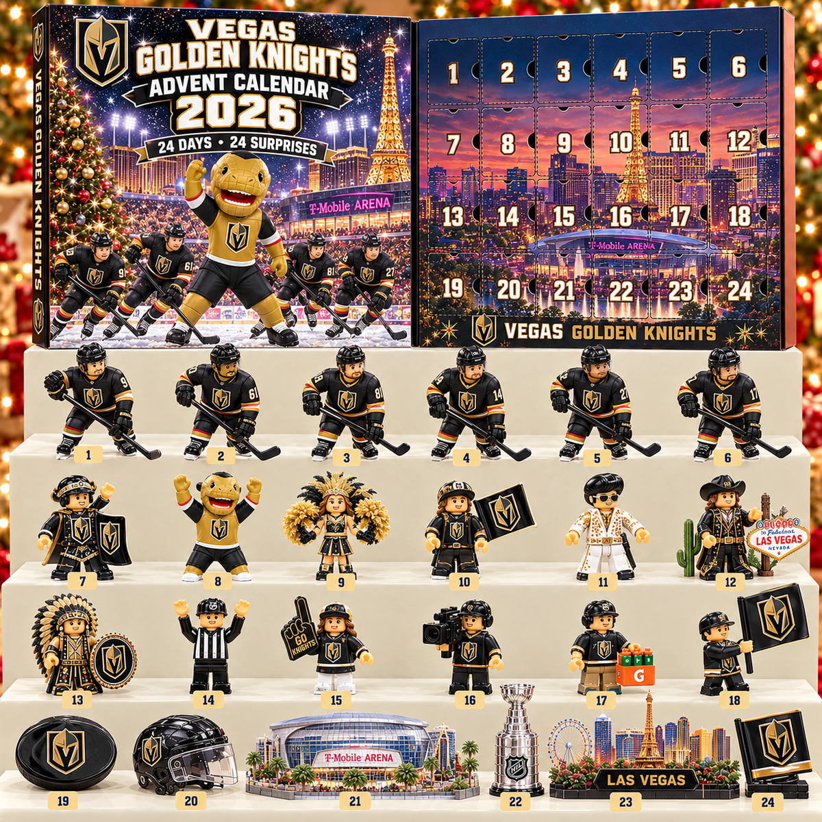 Premium NHL VGK 24-Piece Hockey Collectible Advent Calendar V2