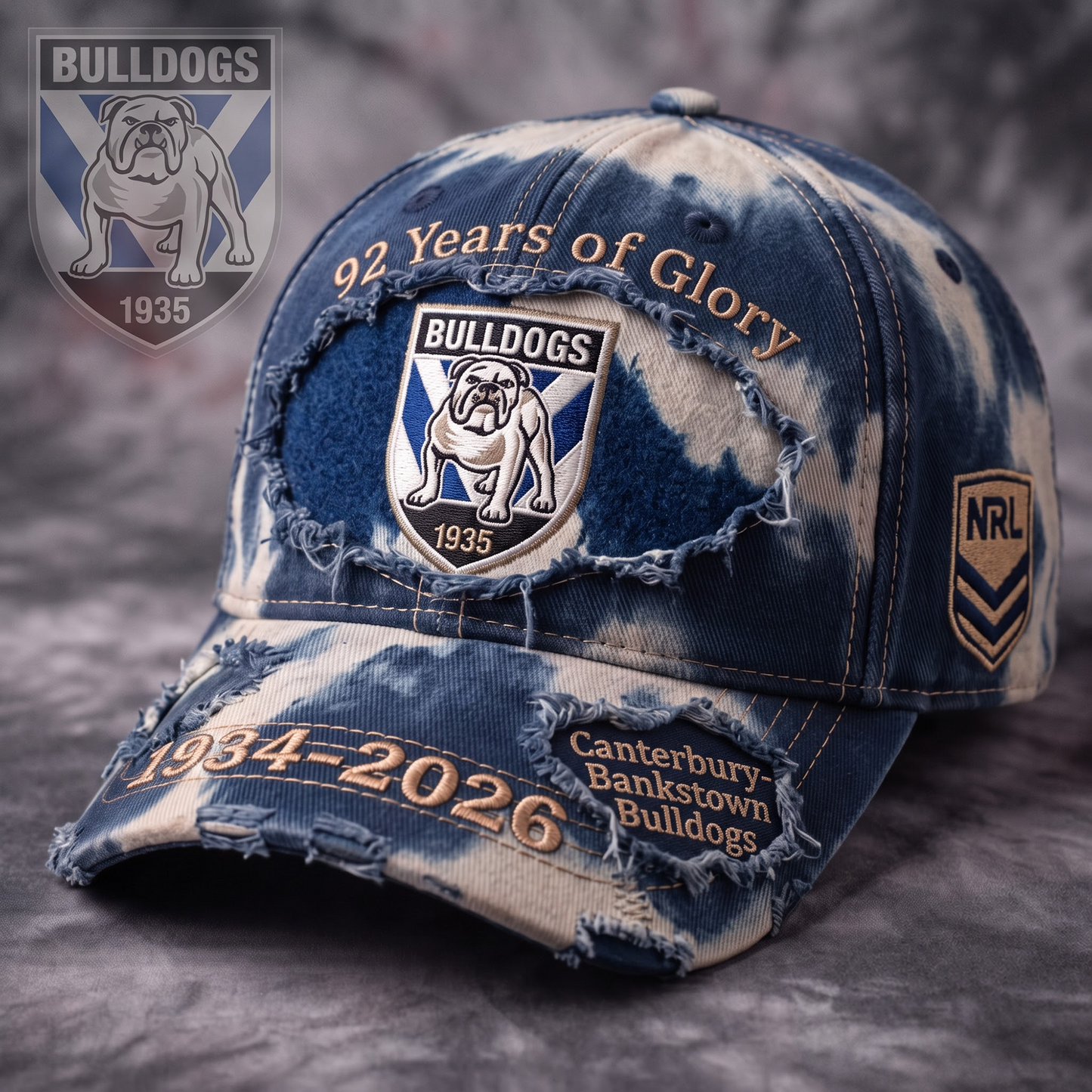 Premium NRL CBB Glory Vintage Distressed Embroidered Cap