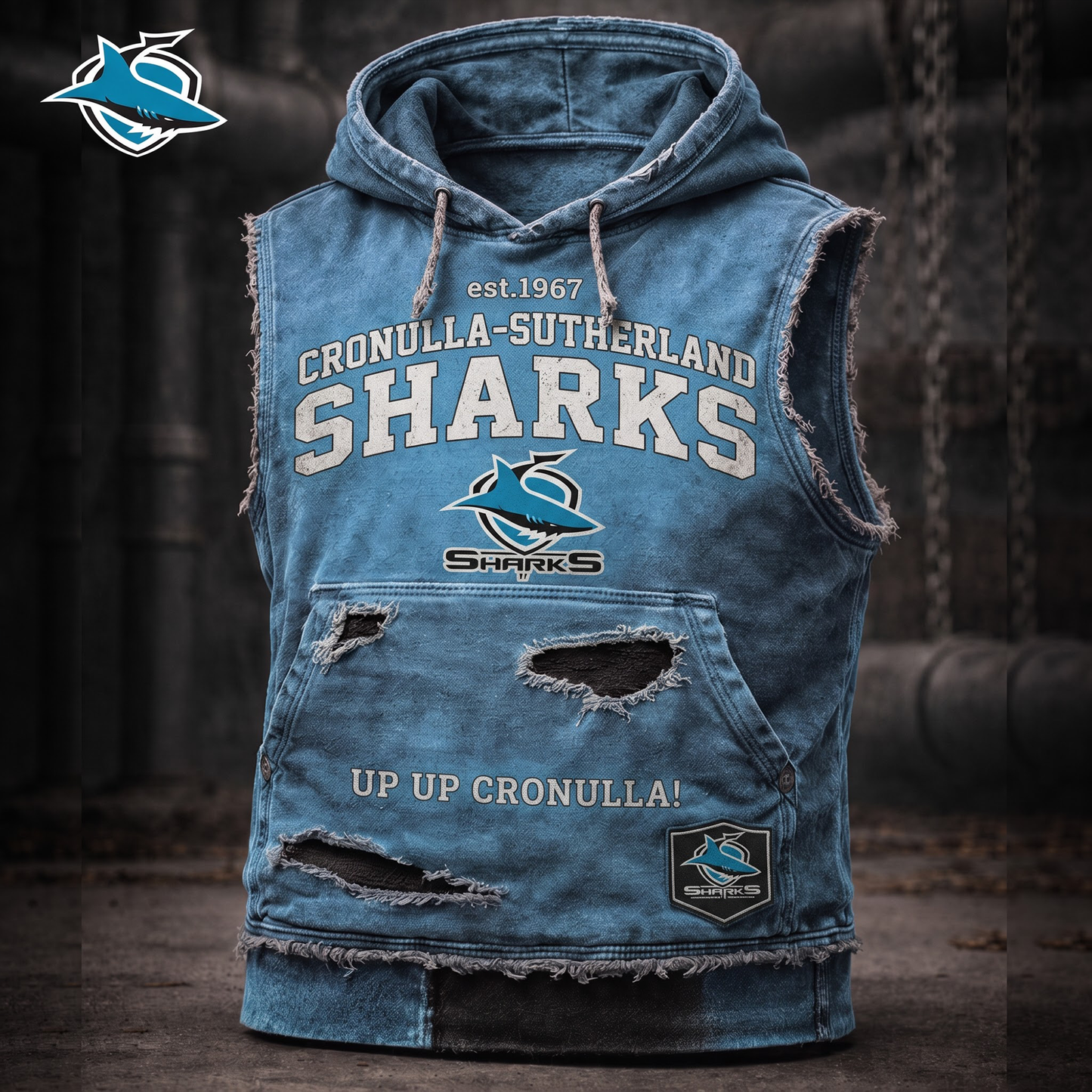 Premium NRL CSS Vintage Distressed Hooded Tank