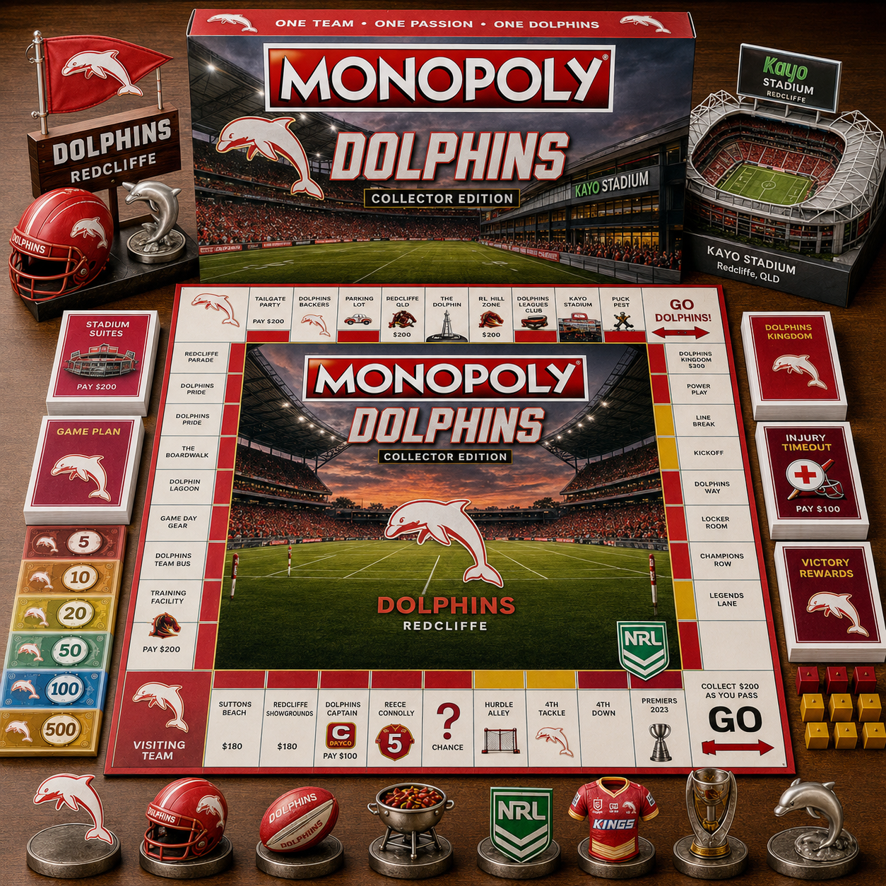 Premium NRL DOL Game Night Monopoly Collector’s Edition Board Game V5