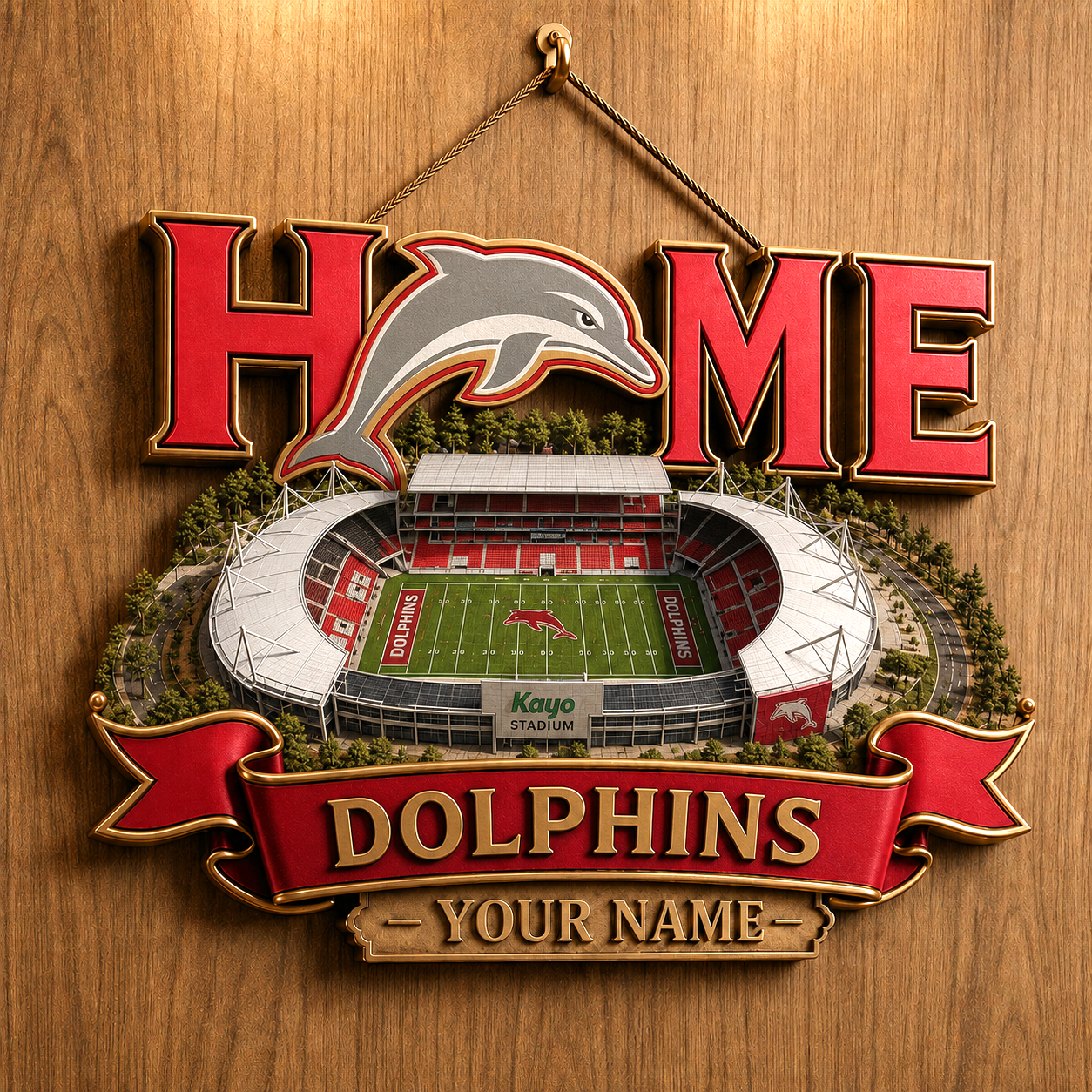 Premium NRL DOL Stadium Metal Wall Art
