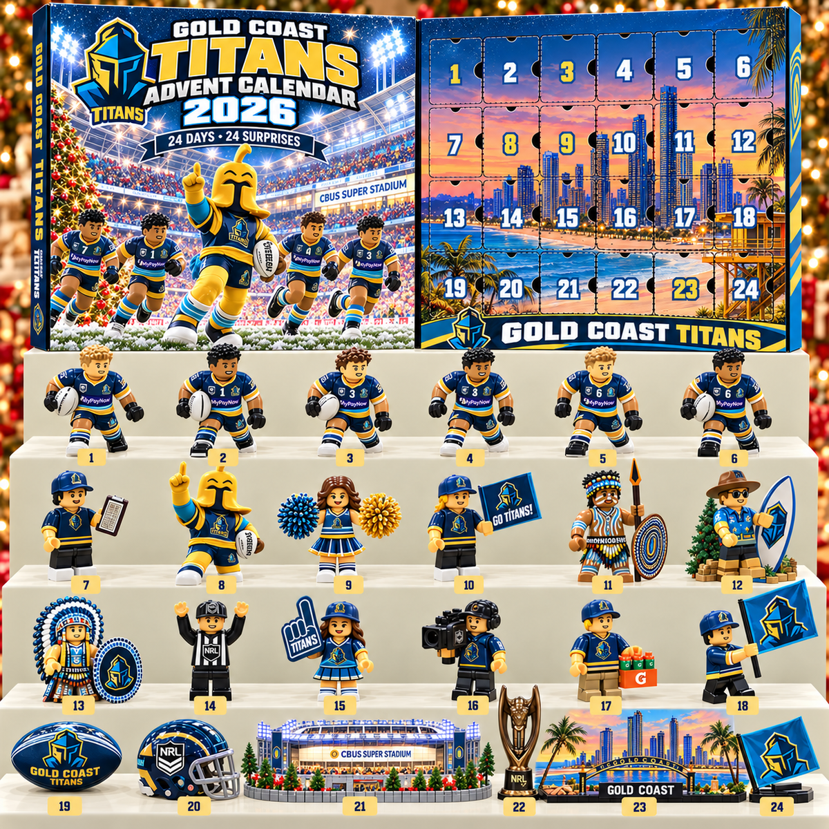 Premium NRL GCT 24-Piece Rugby Collectible Advent Calendar V2