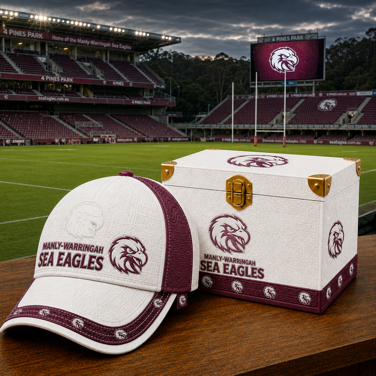 Premium NRL MWSE Embossed Leather Cap