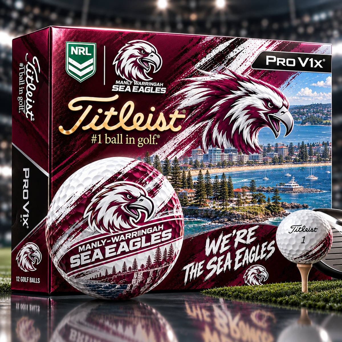 Premium NRL MWSE x Titleist Pro V1 Skyline & Stadium Golf Balls Set