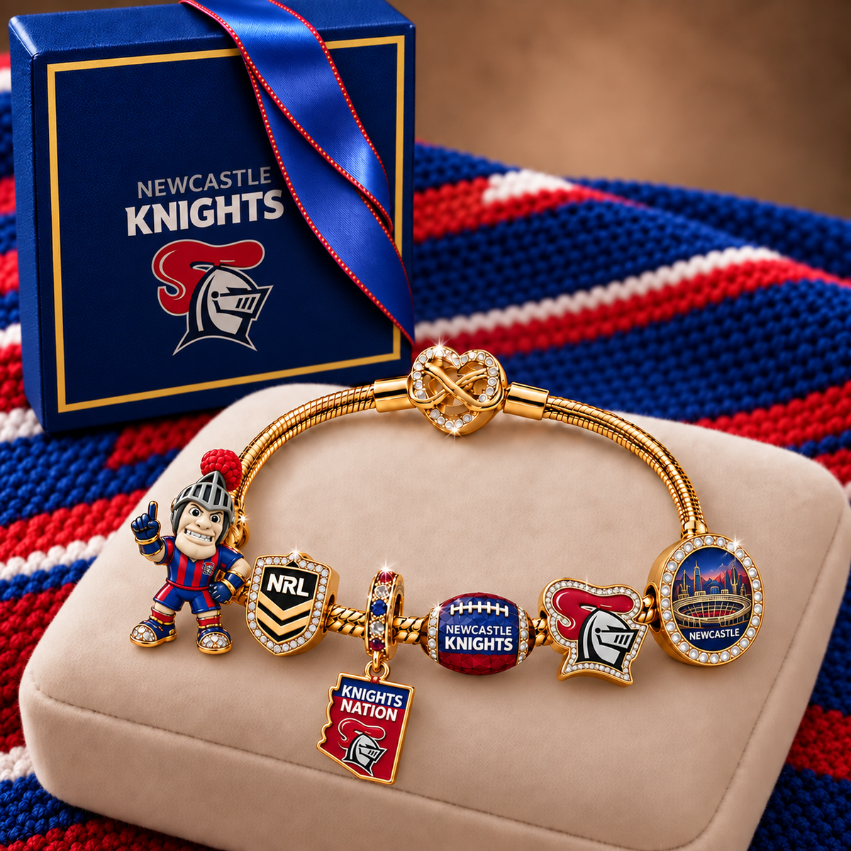 Premium NRL NK Collector Rose Gold Charm Bracelet V6