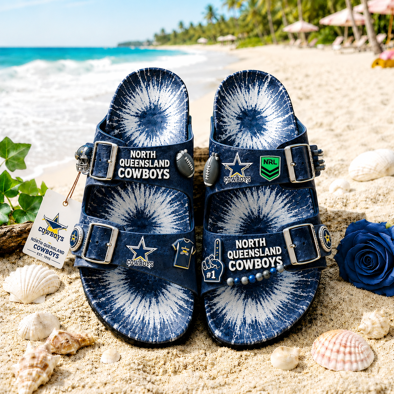 Premium NRL NQC Summer Splash Birkenstocks Shoes