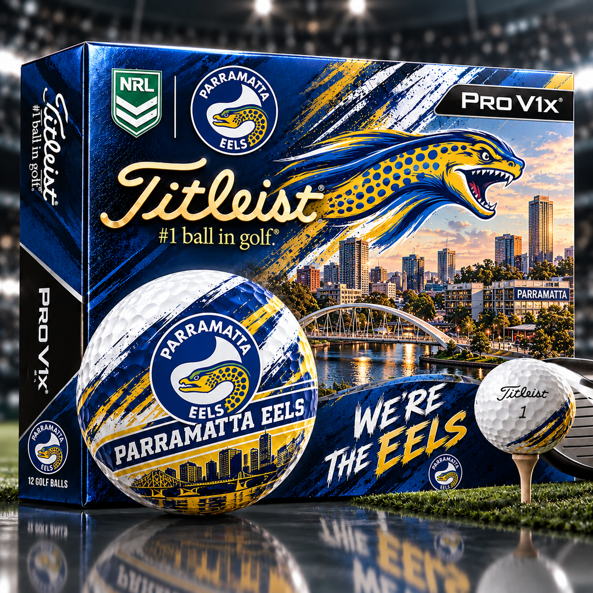 Premium NRL PE x Titleist Pro V1 Skyline & Stadium Golf Balls Set