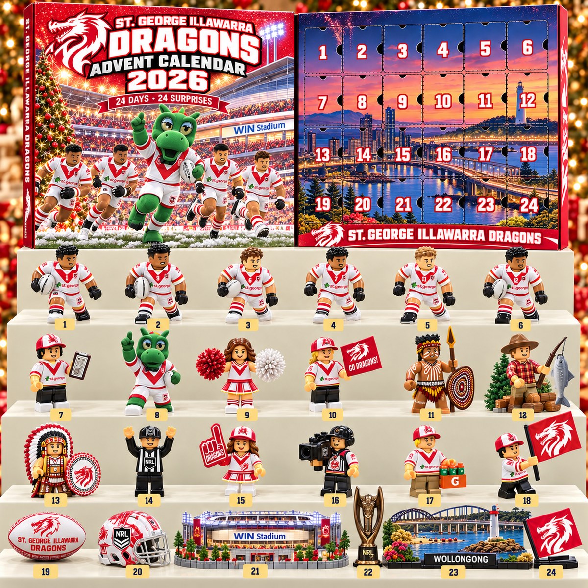 Premium NRL SGID 24-Piece Rugby Collectible Advent Calendar V2