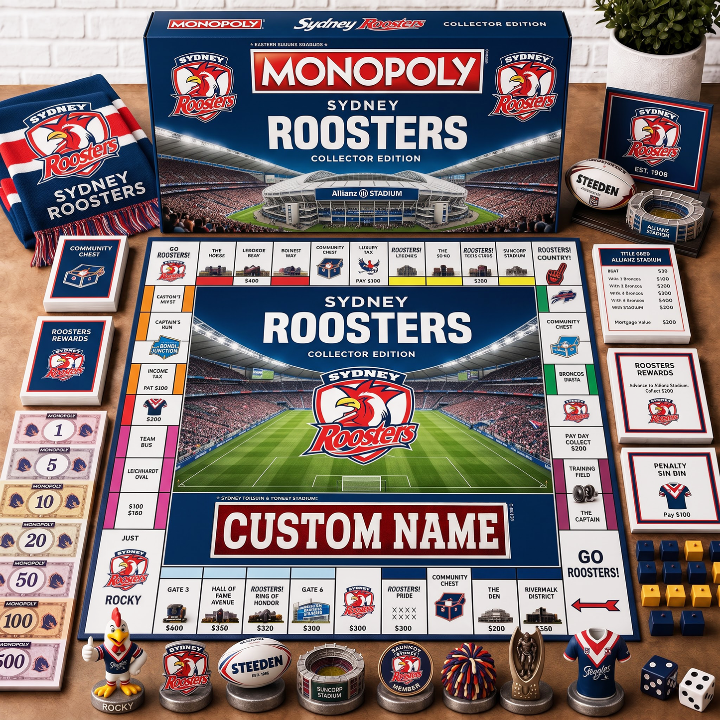 Premium NRL SR Collector’s Edition Board Game Custom name