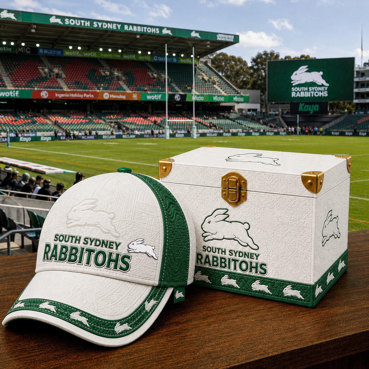 Premium NRL SSR Embossed Leather Cap