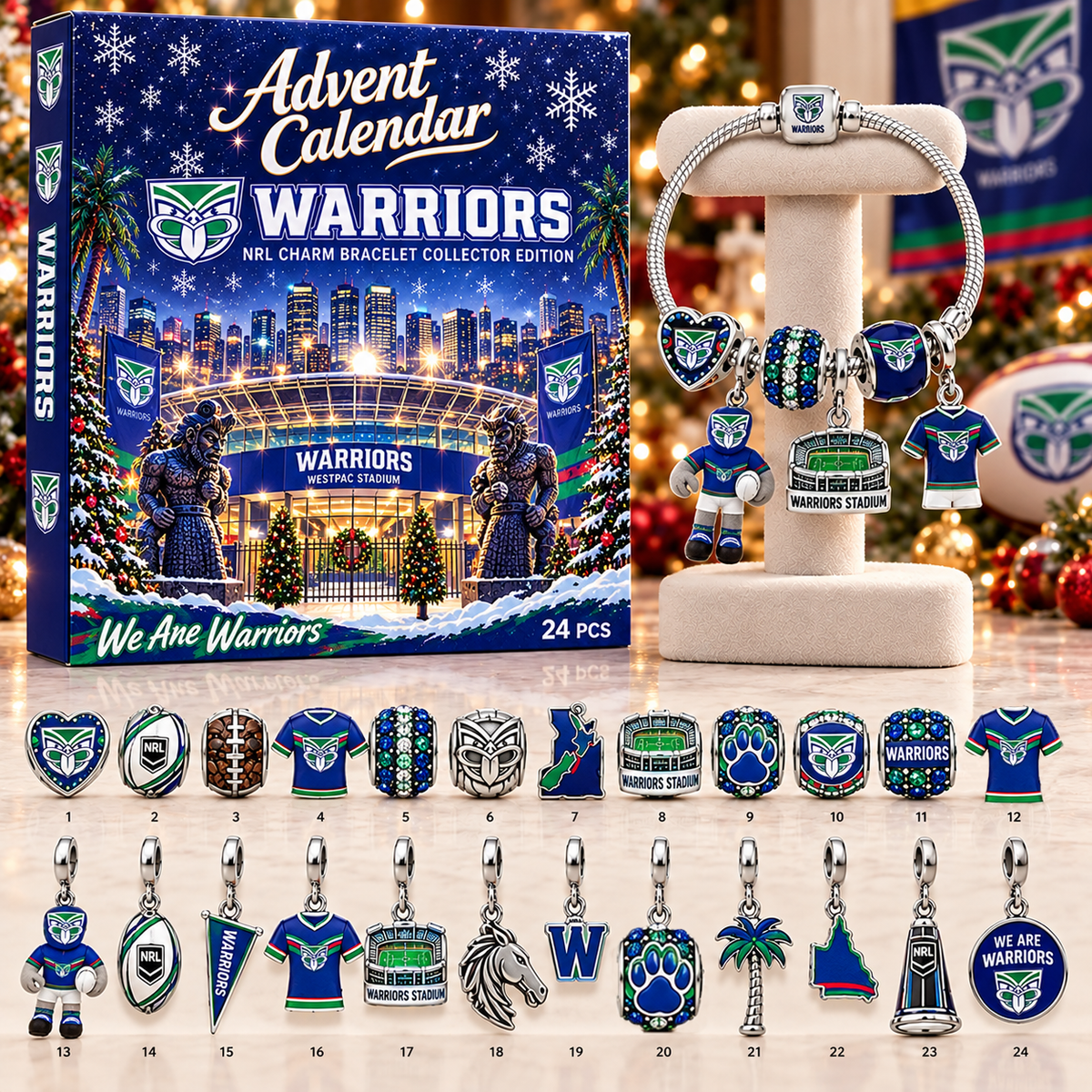 Premium NRL WAR Advent Calendar Charm Bracelet Set V5