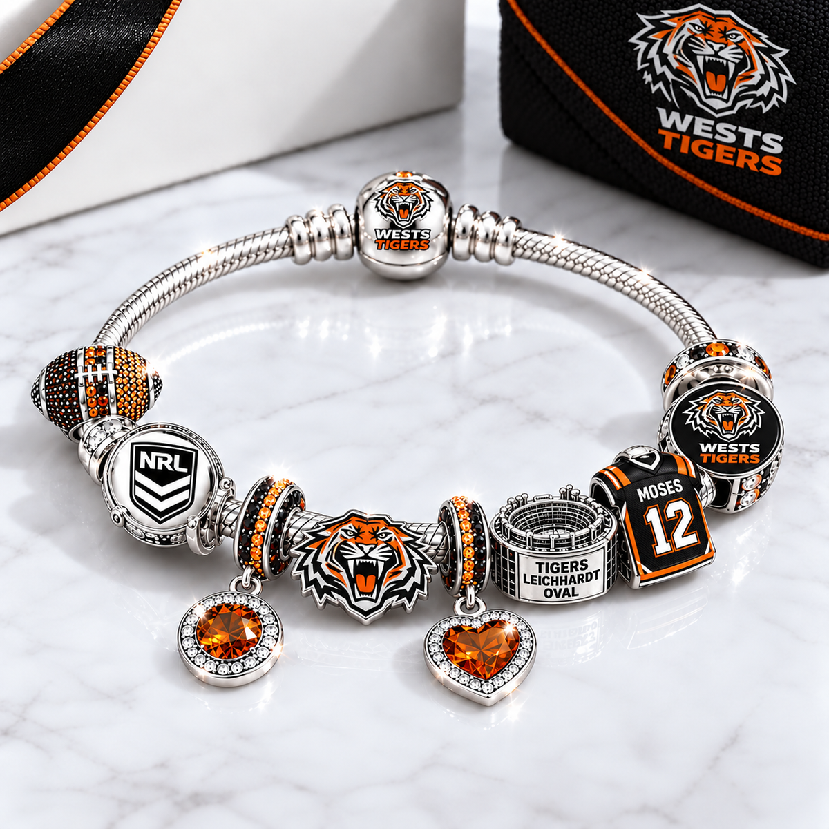 Premium NRL WT Team Spirit Charm Bracelet V8