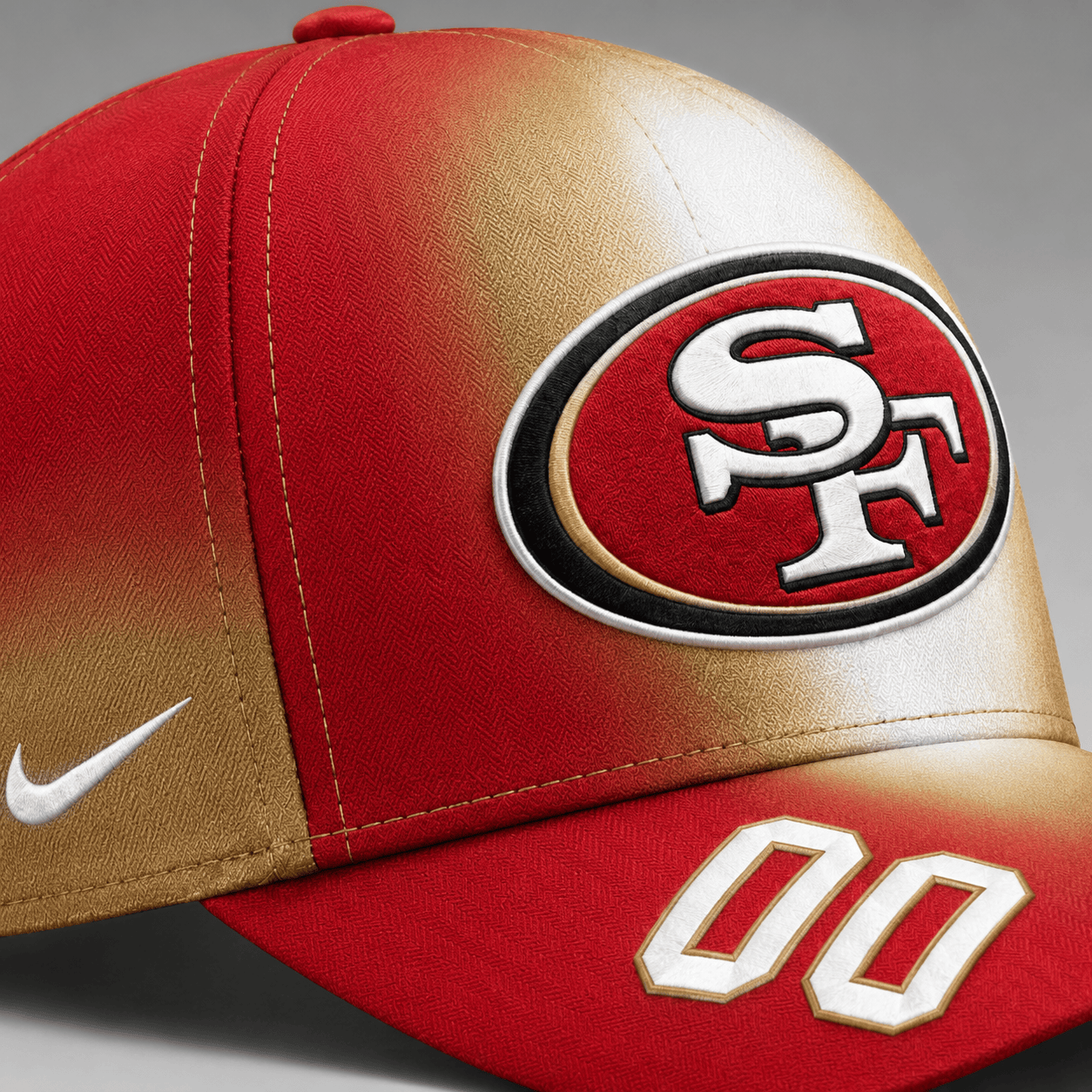 SF49 Premium NFL Custom Name Number Athletic Cap