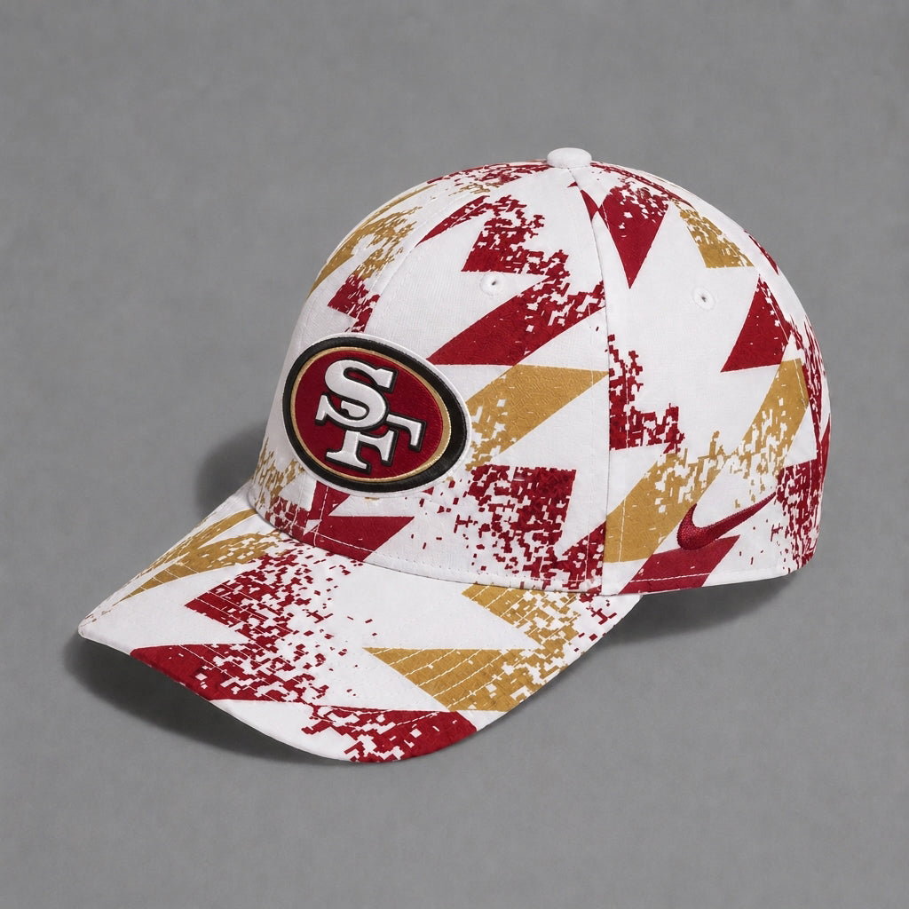 SF49 x NFL Premium Sports Fan Geometric Pattern Baseball Cap