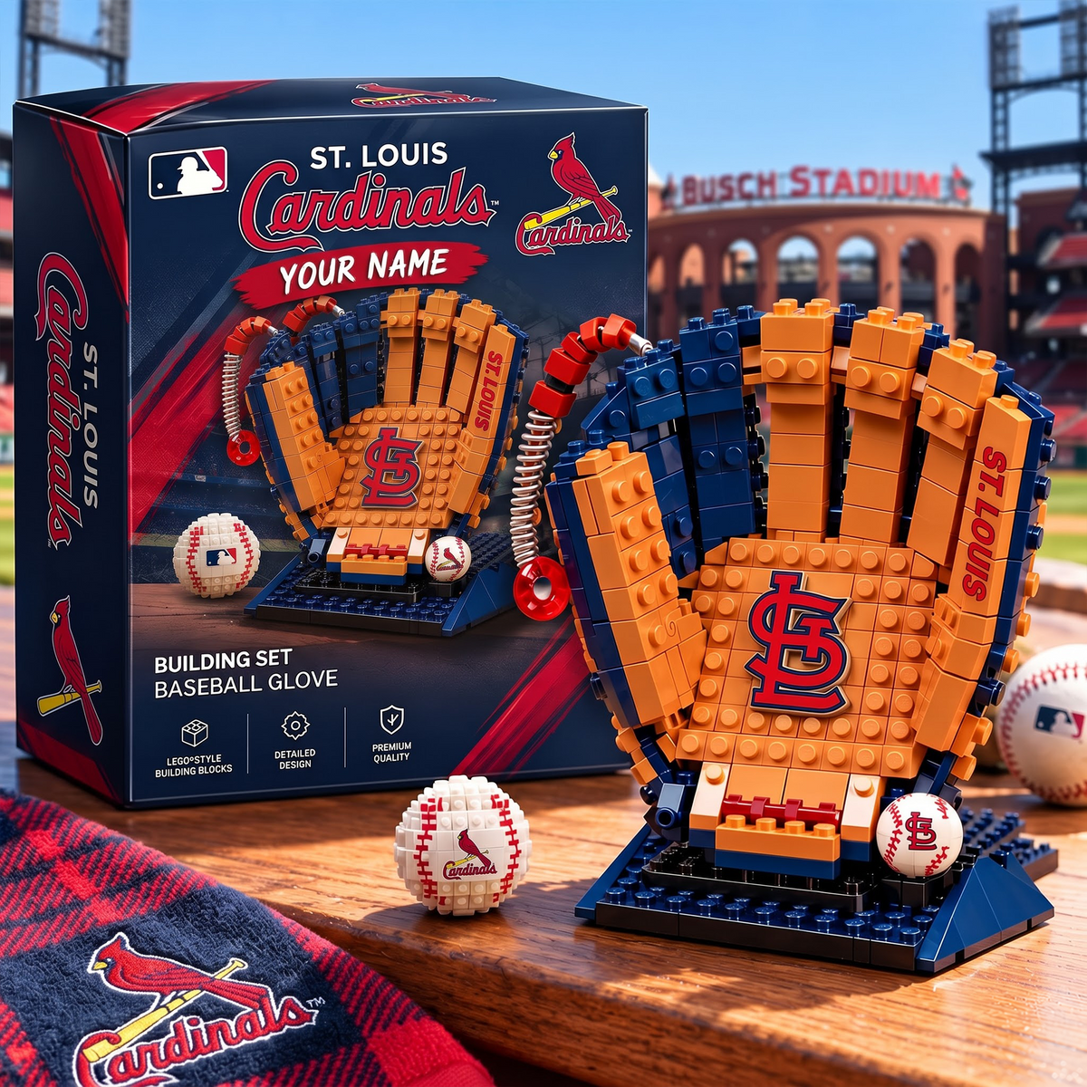 STL X MLB Teams Baseball Glove Building Block Set