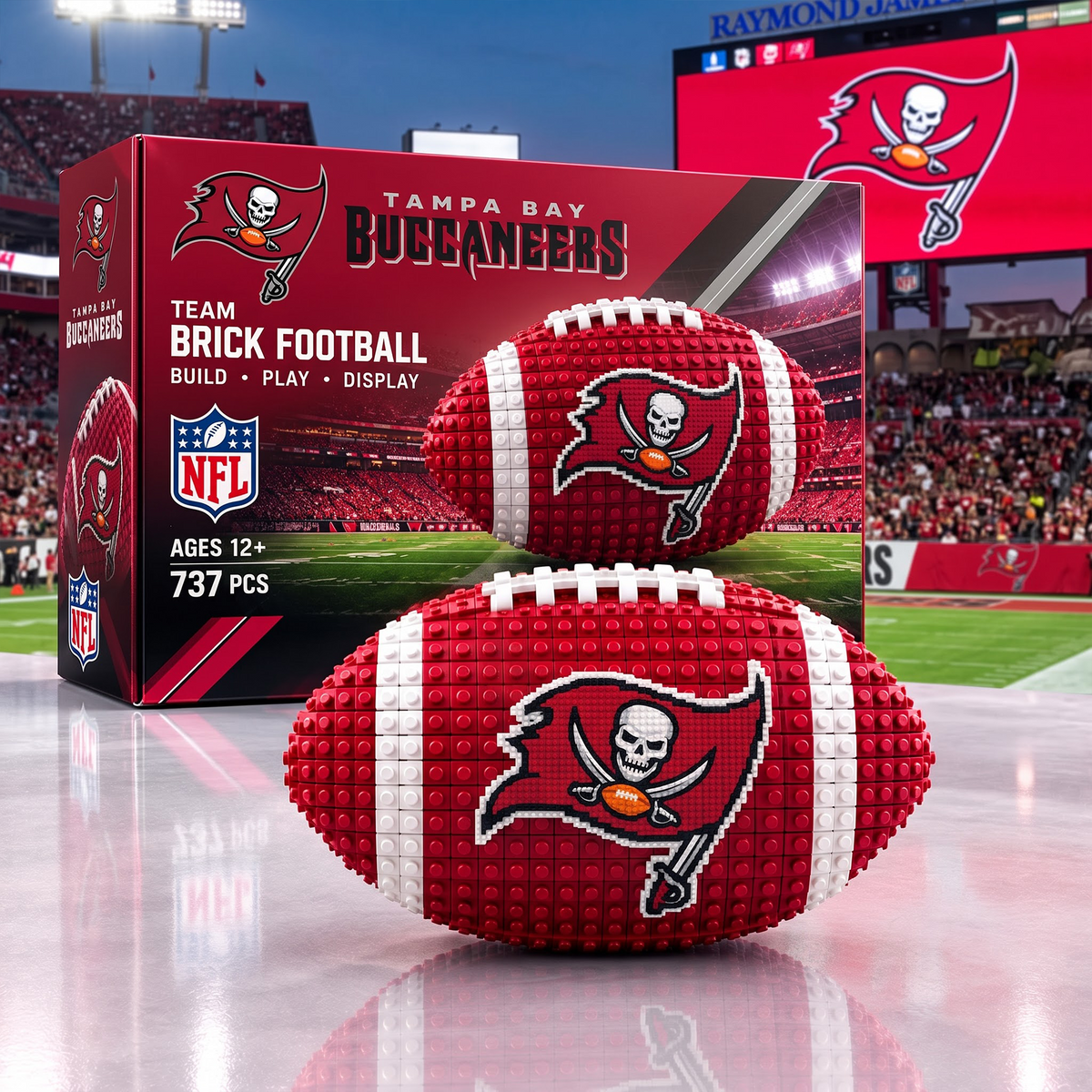 TB X NFL Team Brick Football Building Set 3D Bricks Collector Model