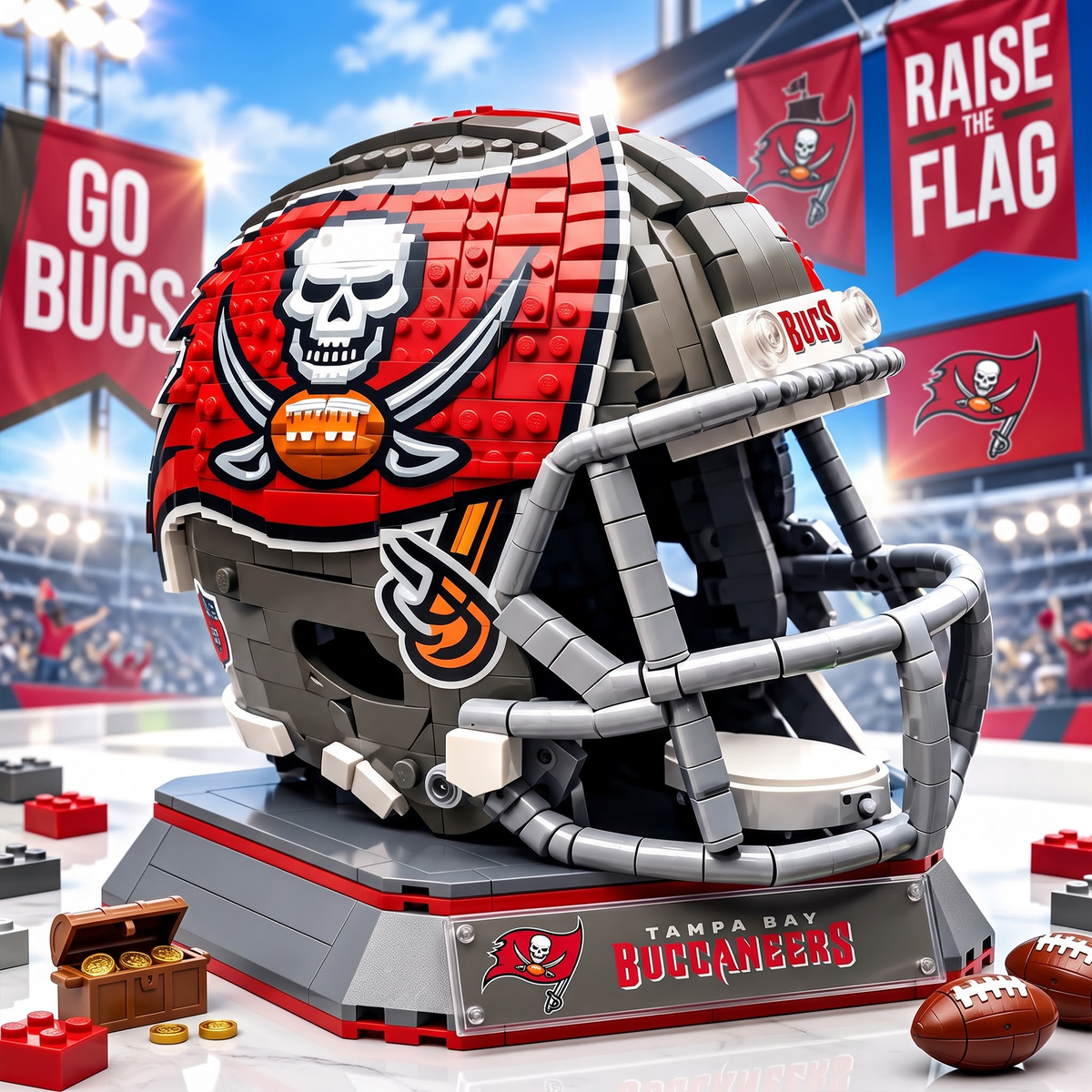 TB X Premium NFL Football Helmet Building Block Set