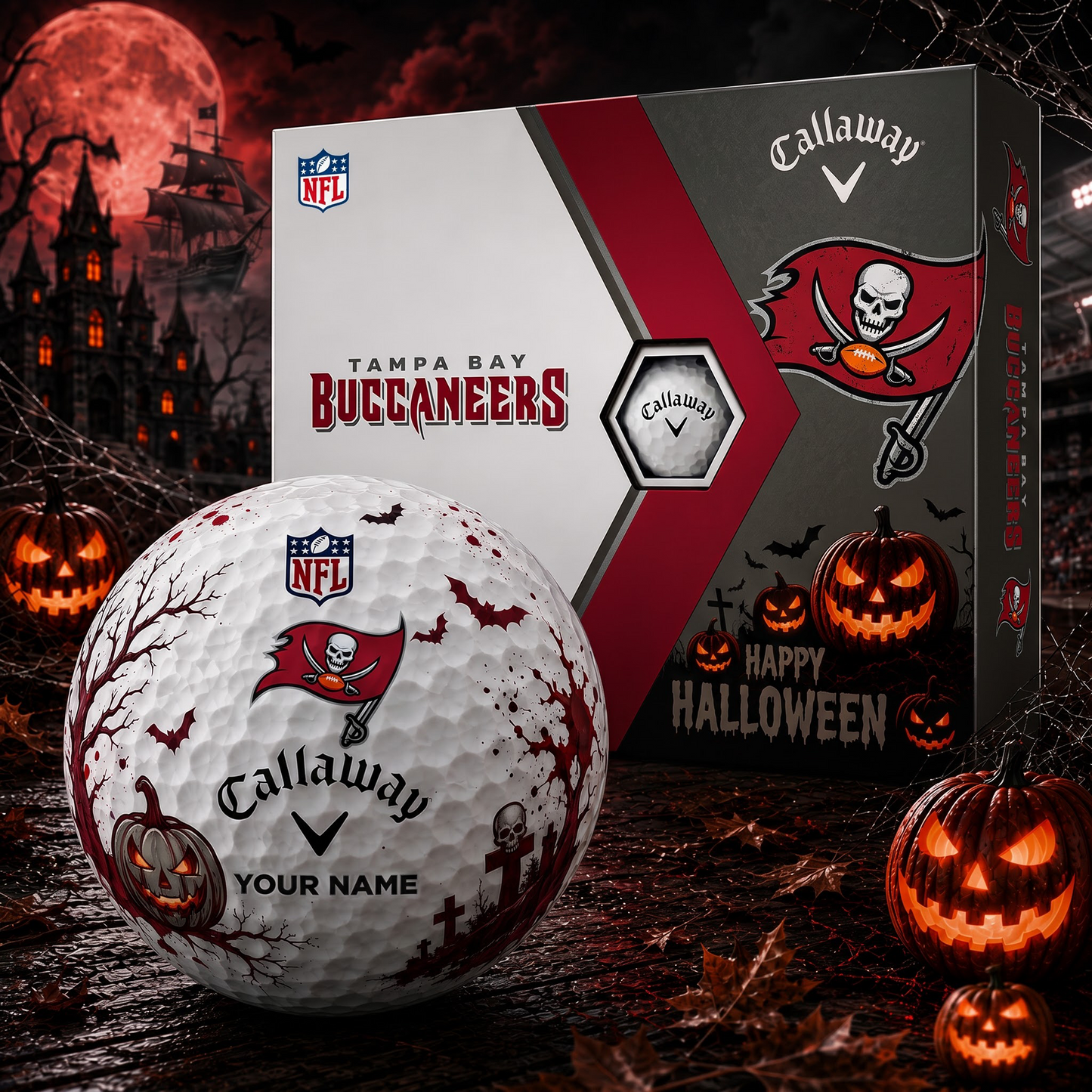 TB X Premium NFL Halloween Golf Ball Limited Edition