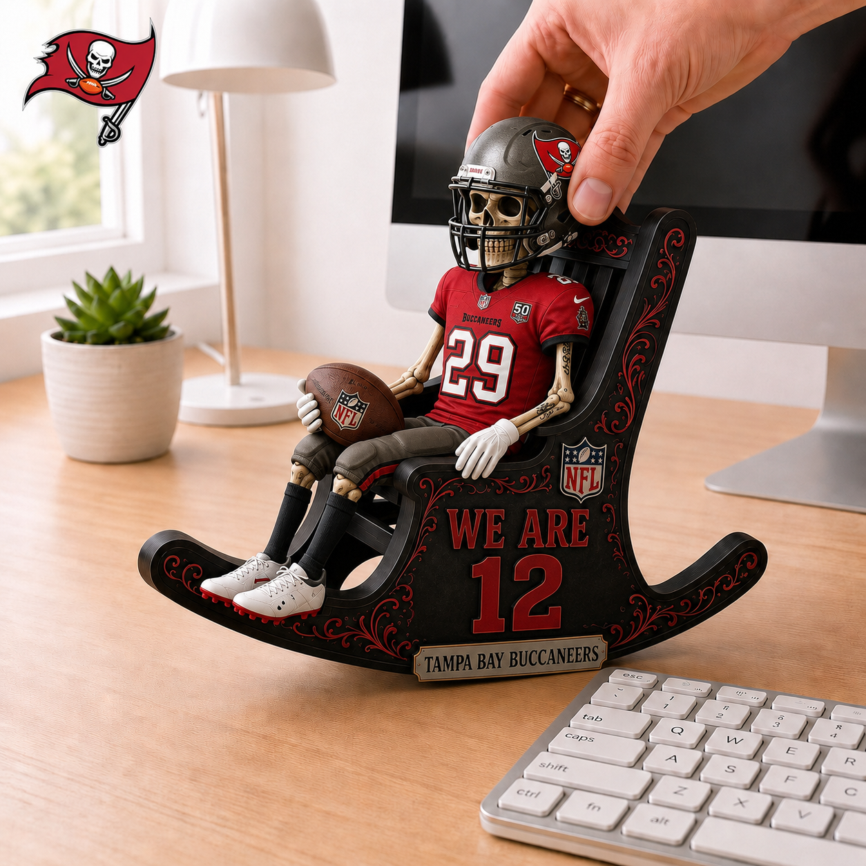 TBB x NFL Skeleton Rocking Chair Custom Shape 3 Layers