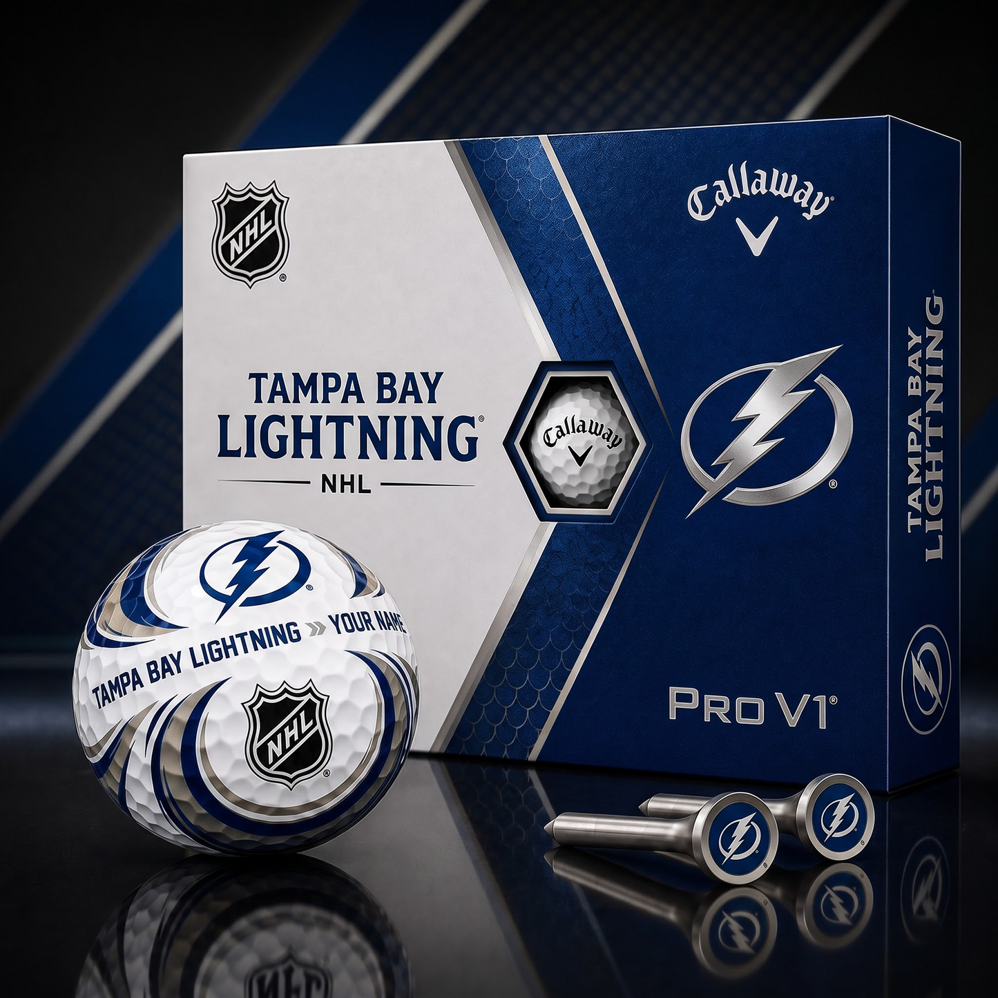 TBL X PREMIUM NHL PERSONALIZED PRO V1 GOLF BALL SET COLLECTOR EDITION